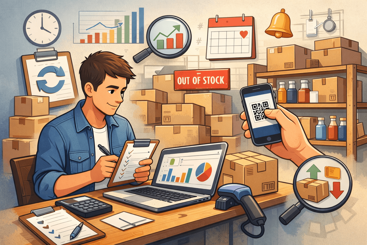 Illustration de l’article « Gérer son stock quand on est auto-entrepreneur : erreurs courantes et bonnes pratiques »