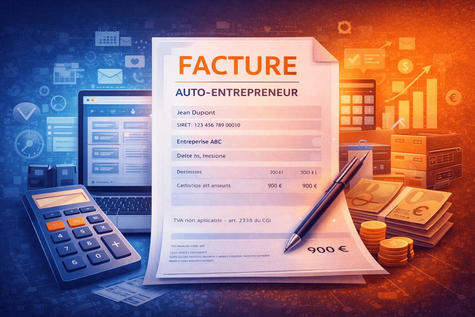 Illustration de l’article « Comment faire une facture auto-entrepreneur (guide complet) »